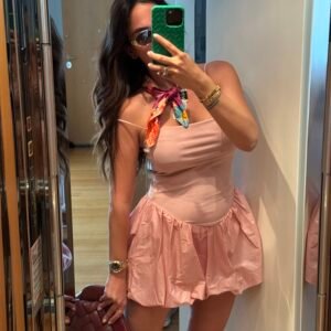 Blush Balloon Mini Dress - Image 3