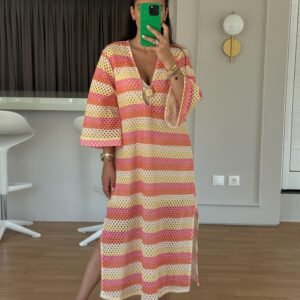 Crochet Multycolor Dress - Image 4