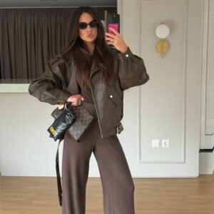 Knit Wide Leg Pants - Image 1