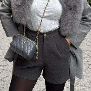 Wool-Blend Structured Shorts - Image 1