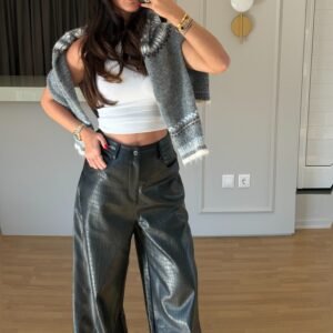 Wide-Leg Faux Leather Pants - Image 2