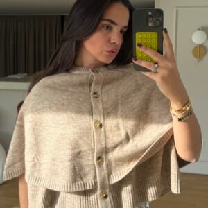 Soft Knit Cape Cardigan - Image 2