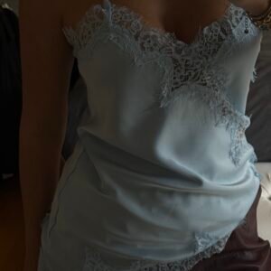 Lace Trim Satin Cami Top - Image 3