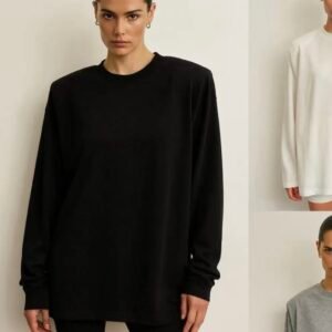 Structured Shoulder Luxe T-Shirt - Image 6