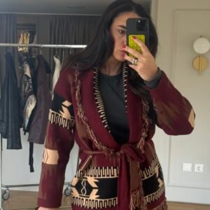 Tribal Weave Statement Cardigan - Image 3