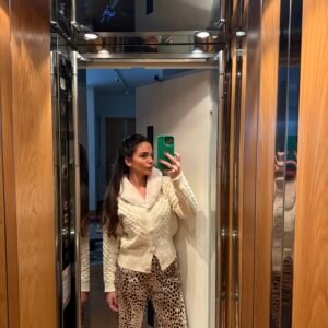 Cable Knit Cardigan with Faux Fur Collar - Image 3