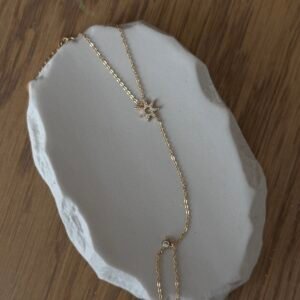 Aurora Luxe Hand Chain Bracelet - Image 1