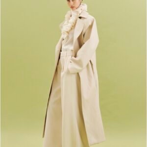 Ivory eco Leather Trench Coat - Image 4