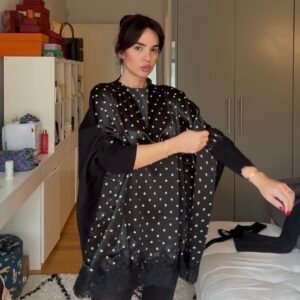 Solara Mixed-Texture Tunic Dress - Image 1