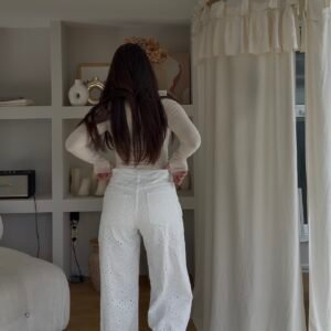 Broderie Wide-Leg Pants - Image 1