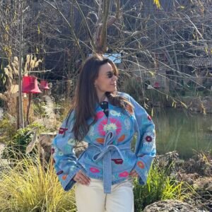 Suzani Embroidered Cotton Jacket - Image 6