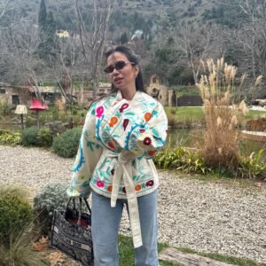 Suzani Embroidered Cotton Jacket - Image 9