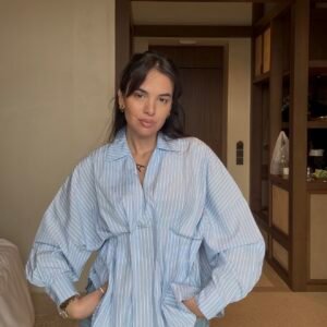 Scarlet Stripe Relaxed Shirt - Image 3