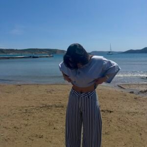 Nautical Stripe Wide Leg Denim - Image 5