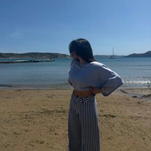 Nautical Stripe Wide Leg Denim - Image 4