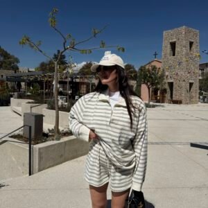 Striped Lounge Chic Set - Image 1