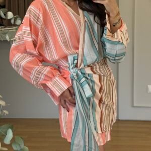 Sorbet Wrap Striped Dress - Image 4