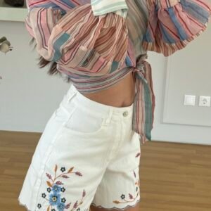 Bellafleur Embroidered Shorts - Image 2