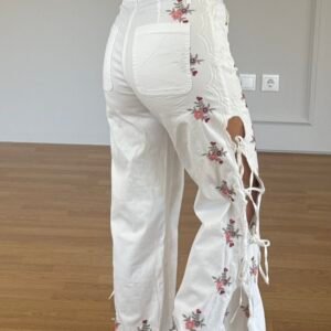 Blossom Lace-Up Pants - Image 4