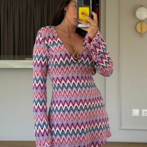 Zigzag Mini Dress - Image 1