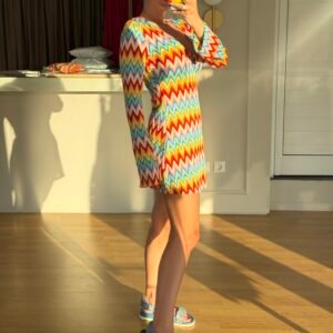 Zigzag Mini Dress - Image 6