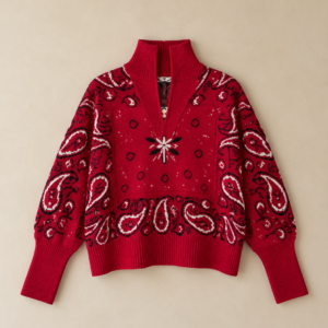 Bandana Knit Sweater - Image 1