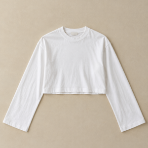 Nora Cropped Long Sleeve Top - Image 3